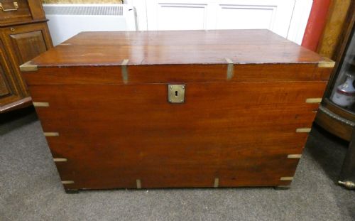 Brass Bound Military Trunk