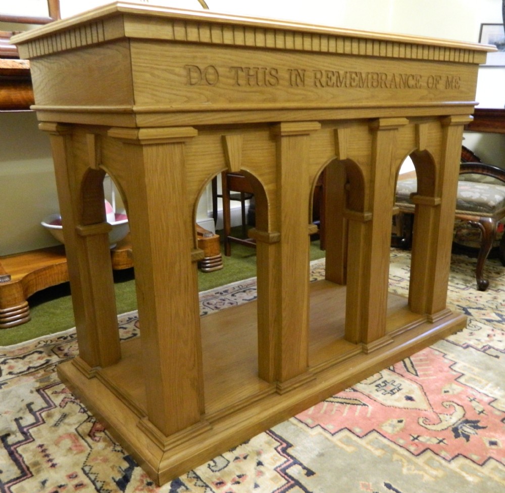 oak altar table