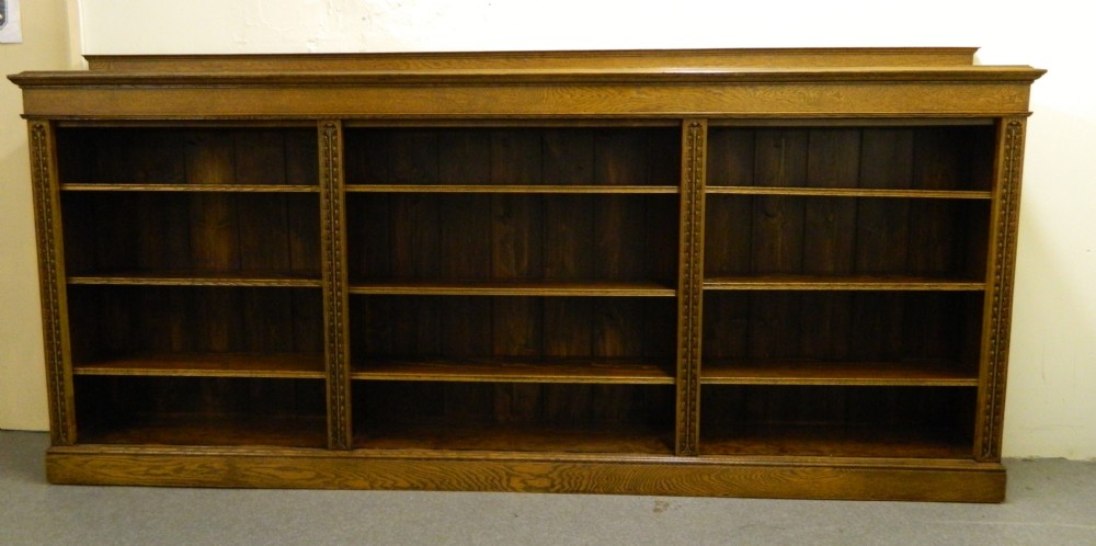 large oak bookcase