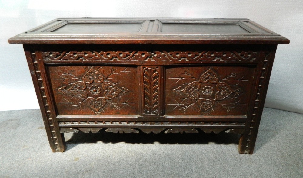 carved oak coffer
