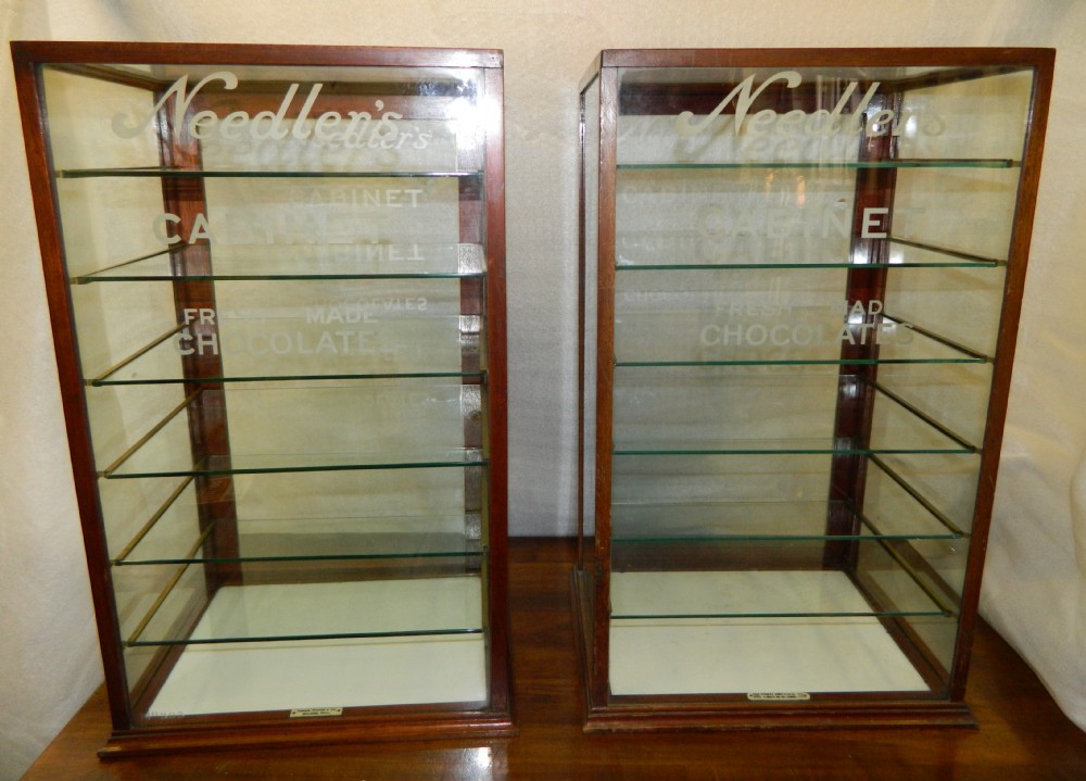 pair of shop display cabinets