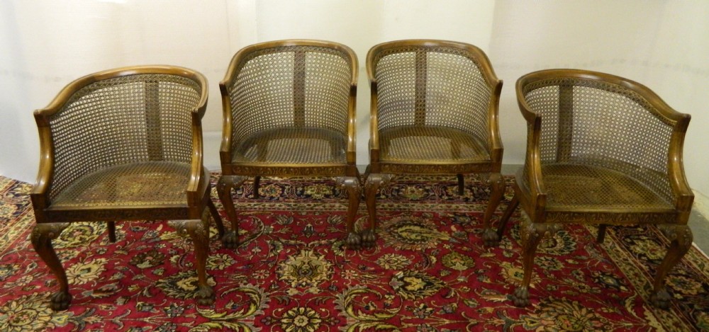 set of 4 bergere chairs