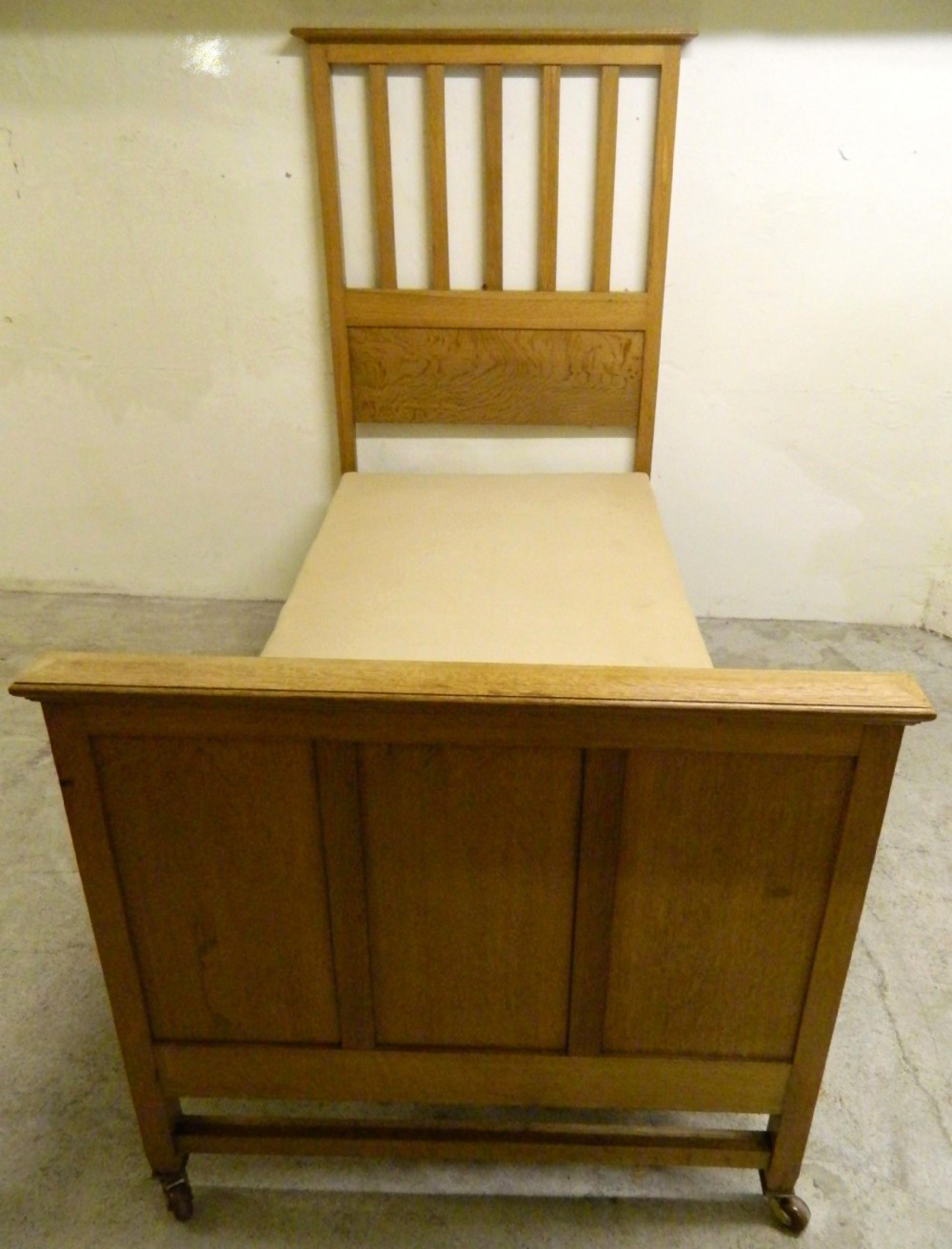 arts & crafts oak bed by heal & son