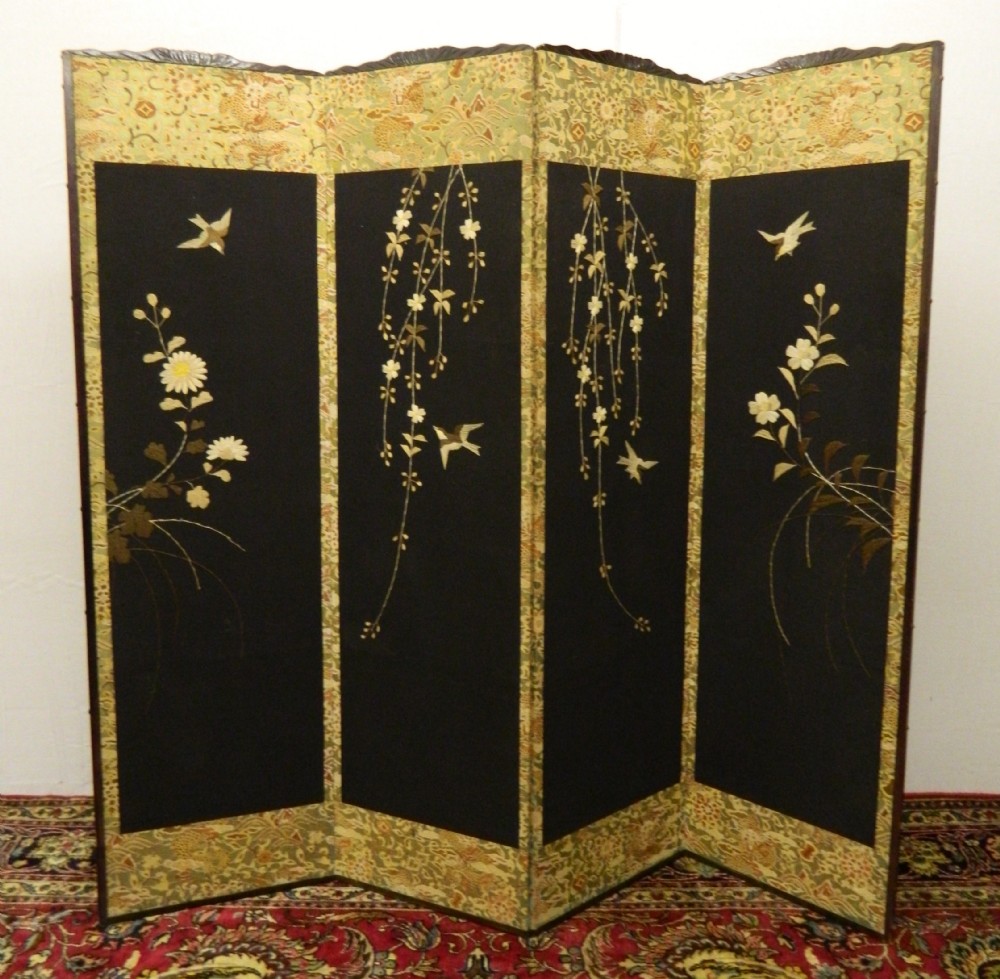 oriental four fold screen
