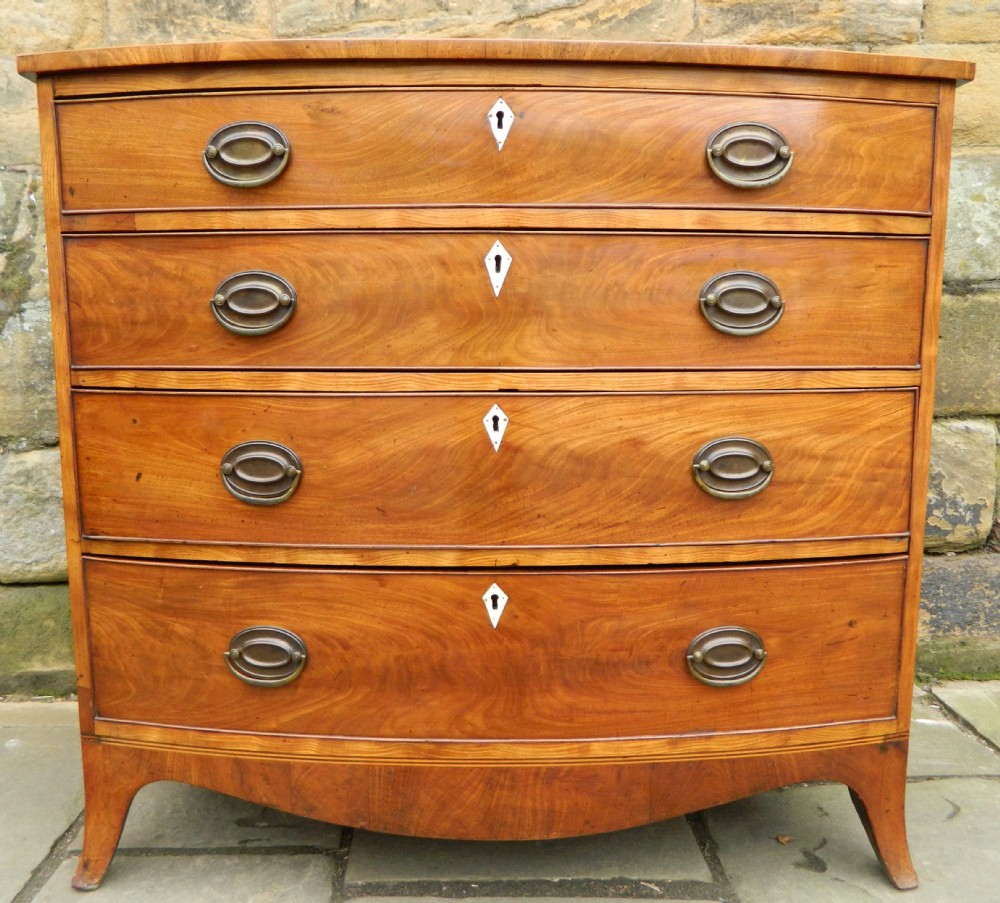 Georgian mahogany bowfront chest of drawers