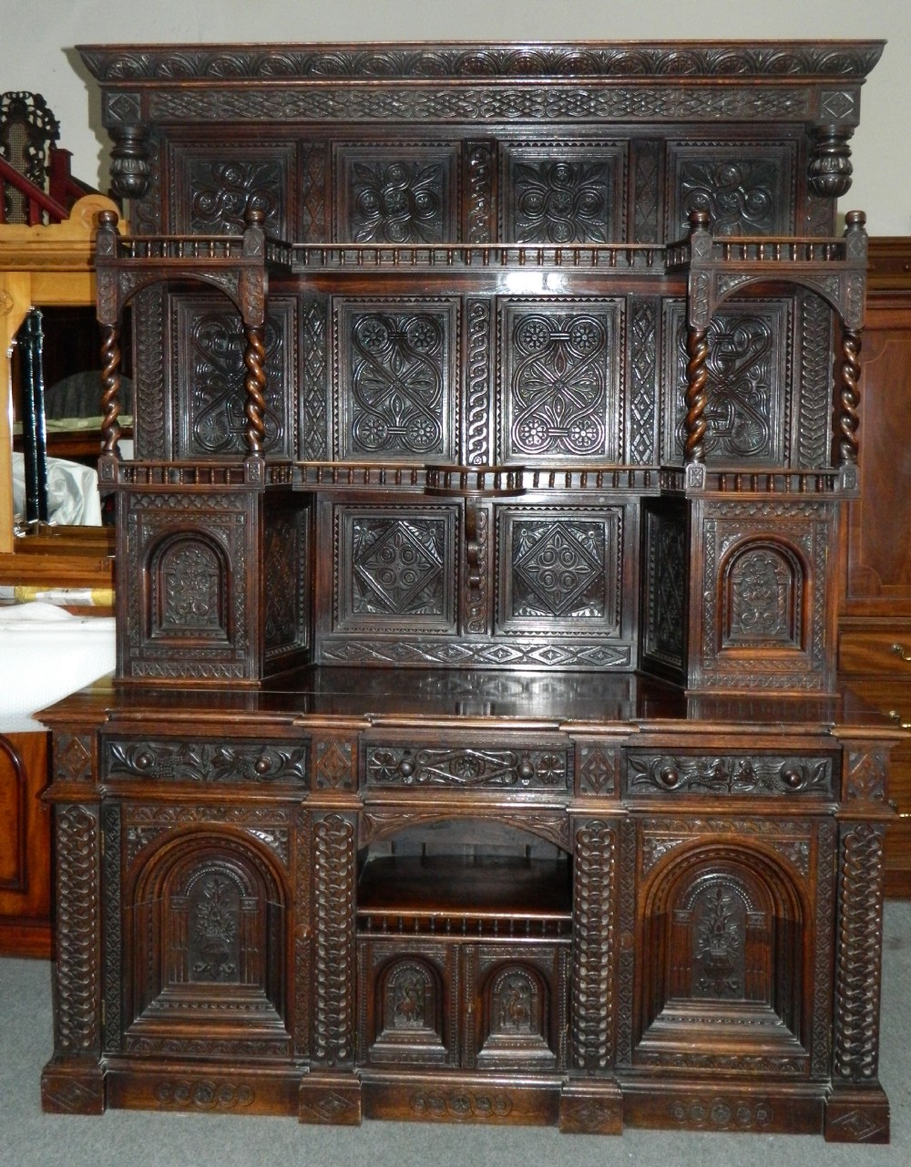 carved oak dresser