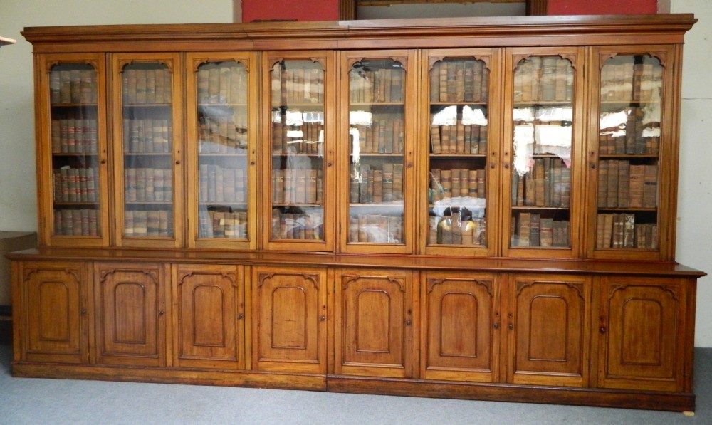 large mahogany library bookcase
