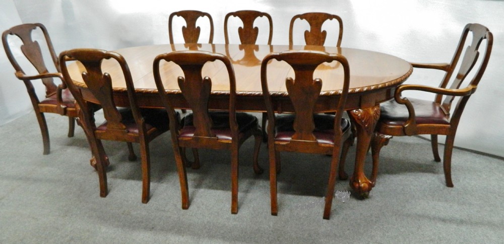 dining table & eight chairs