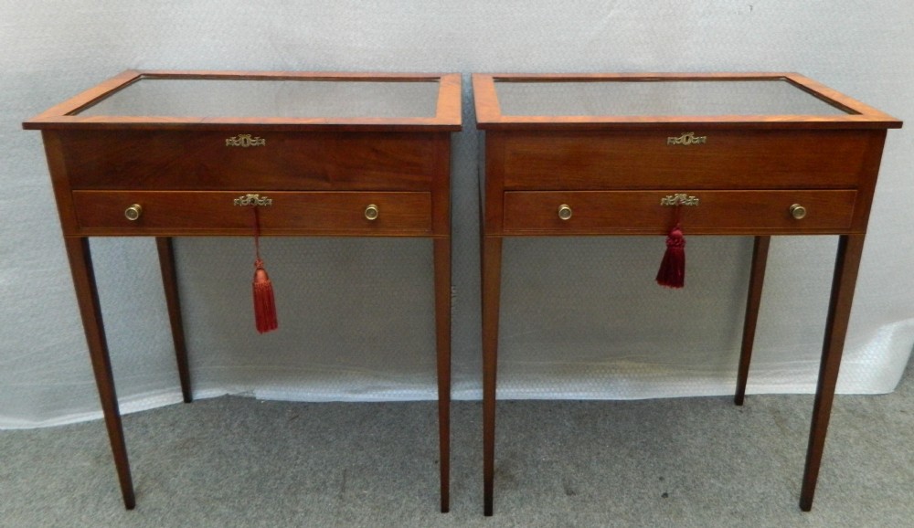 pair of mahogany bijouterie tables