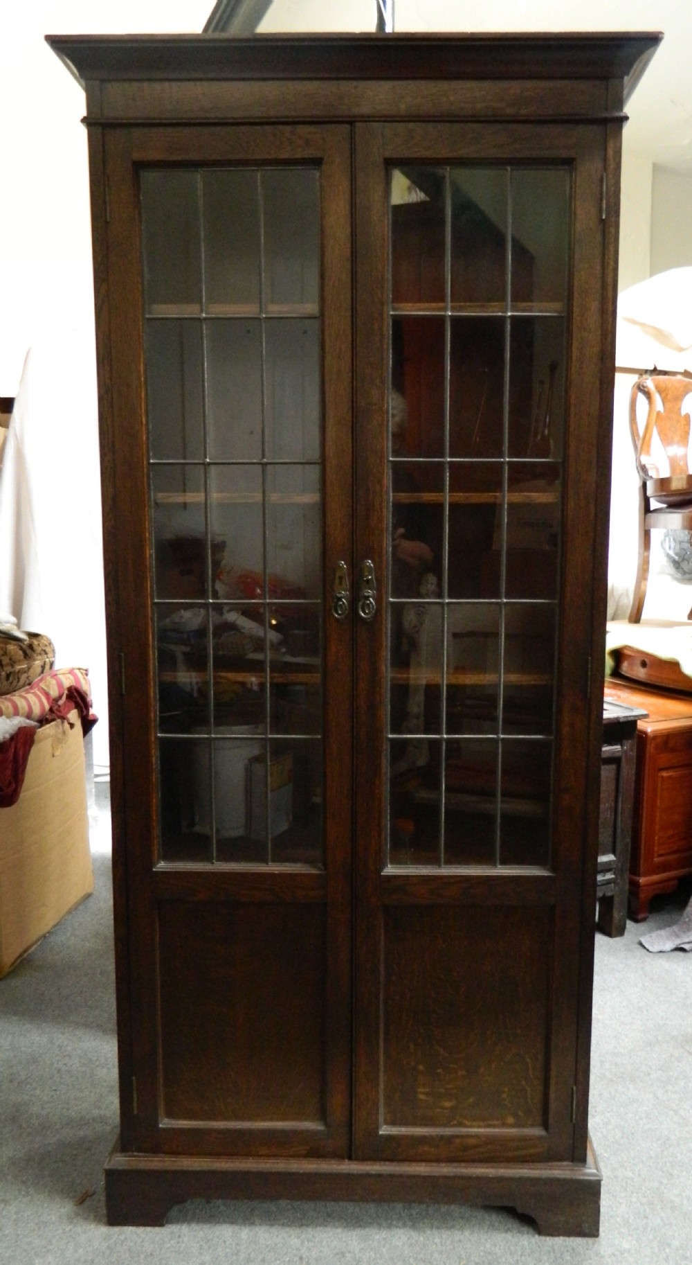 arts & crafts oak bookcase