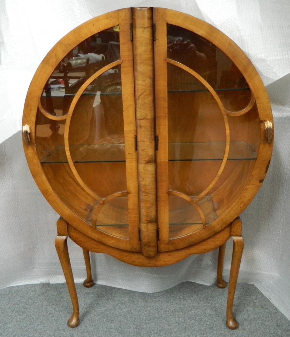 unusual circular art deco cabinet