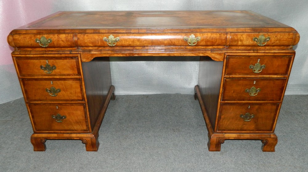 walnut pedestal desk