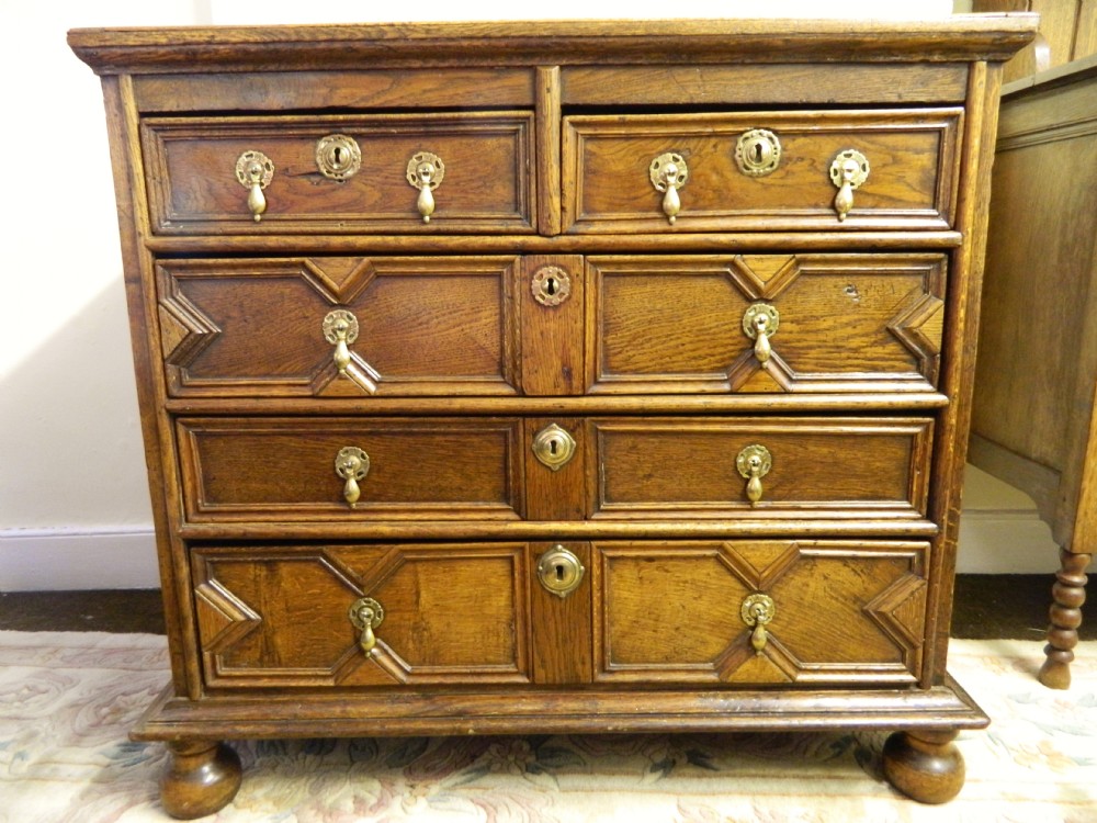 17th century oak chest of drawers