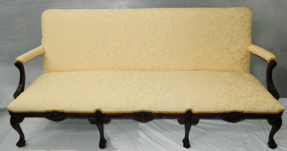 large mahogany carved frame sofa