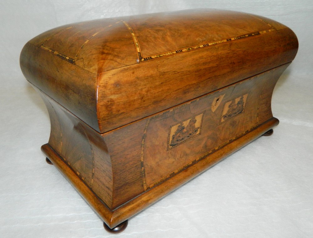 Tunbridge ware tea caddy