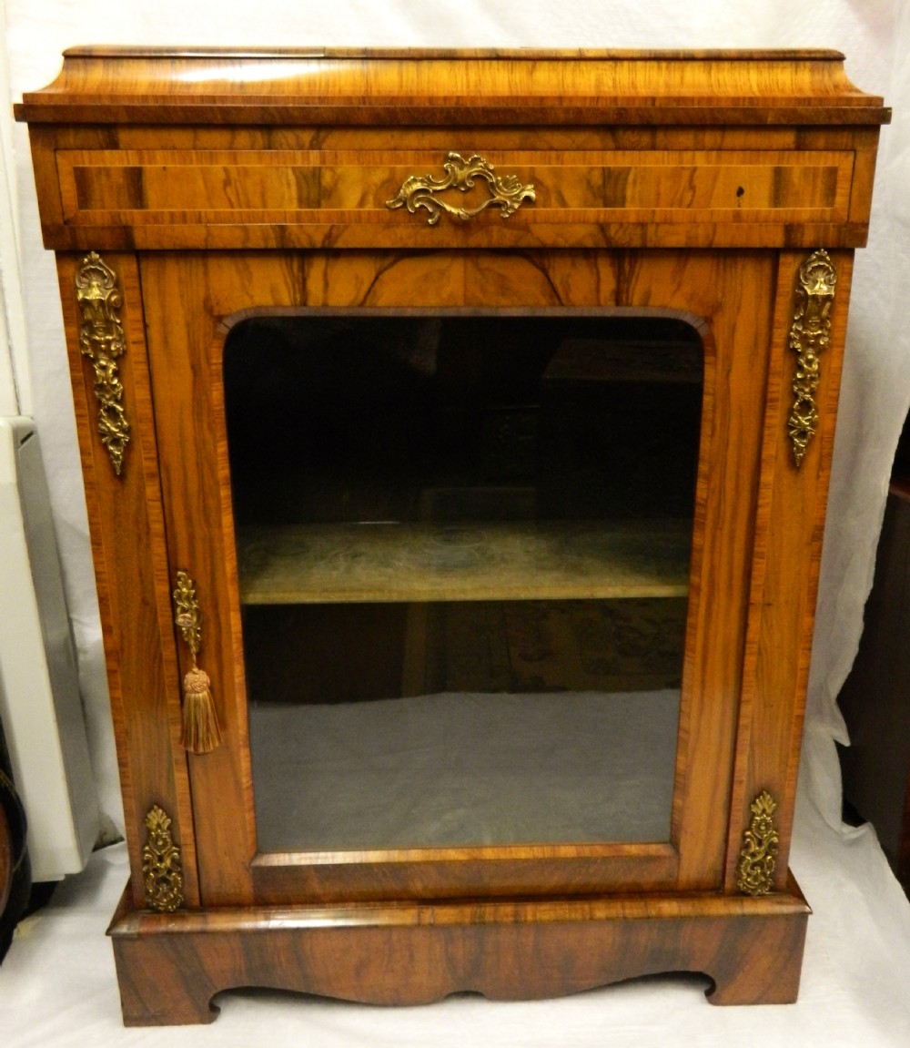 fine quality walnut pier cabinet