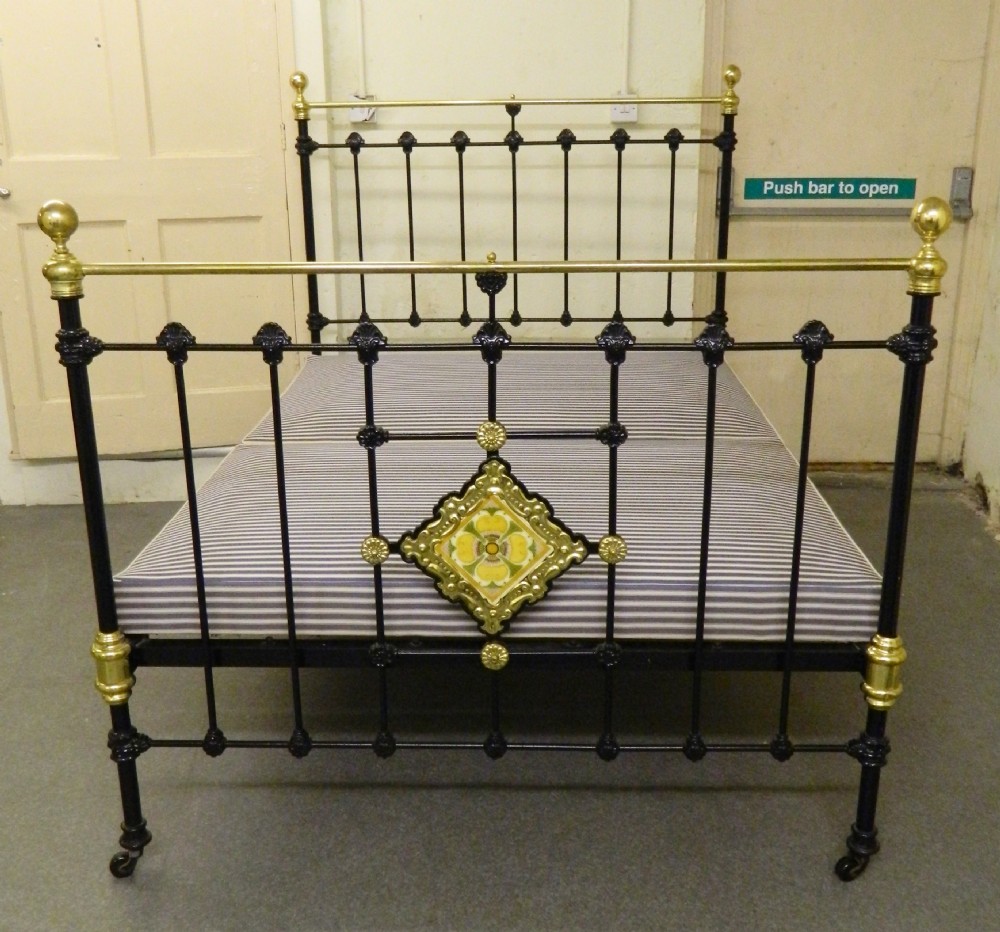 cast iron & brass bed