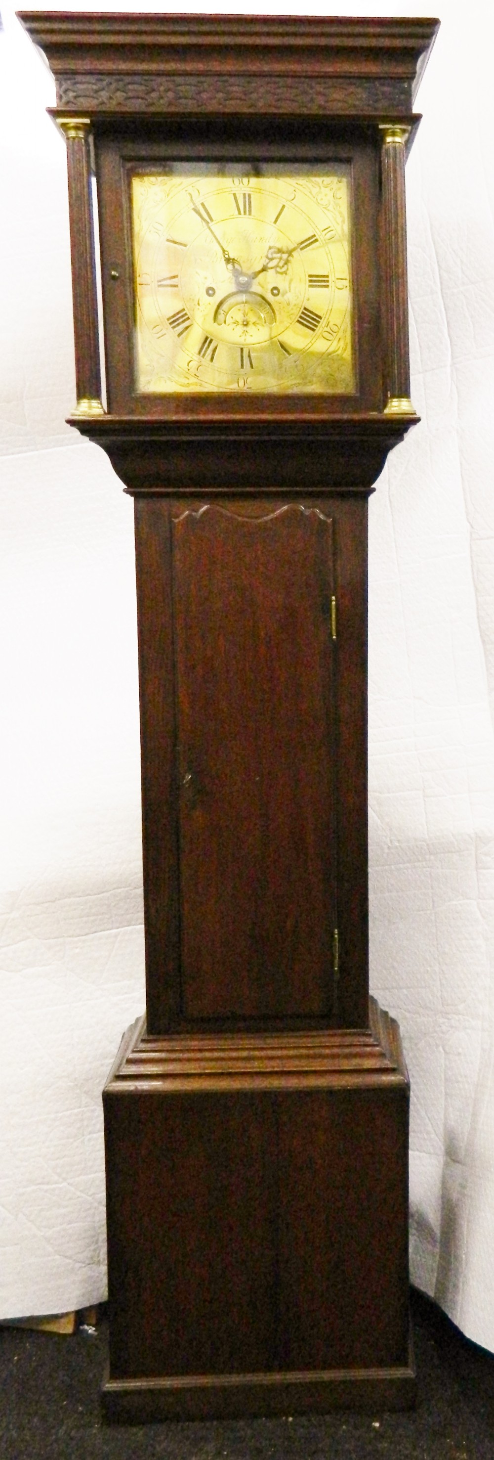 rare small size oak grandfather clock