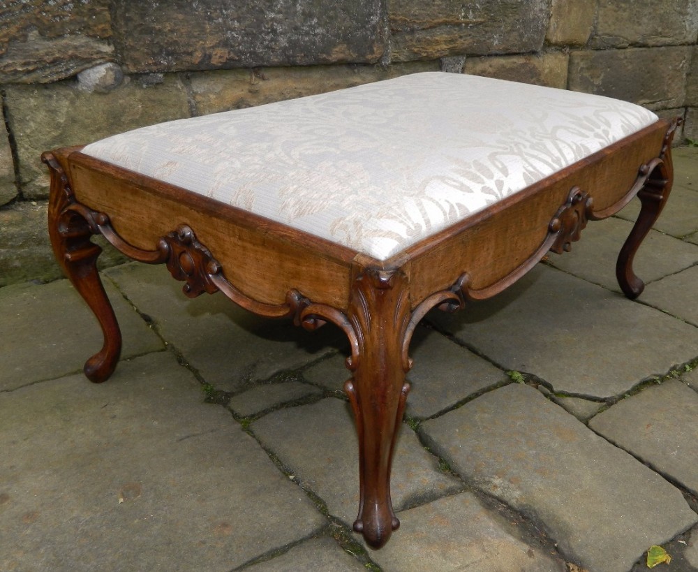 large mahogany centre stool