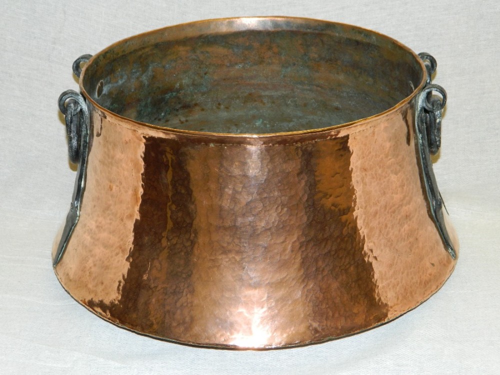 arts & crafts copper log bin