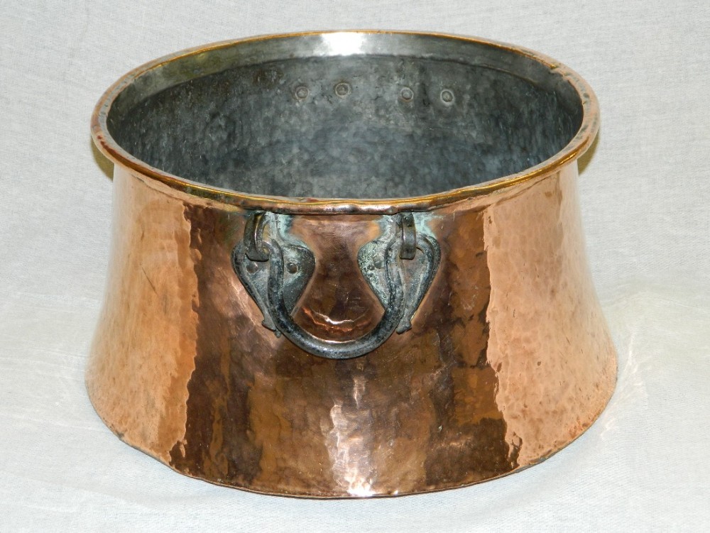 arts & crafts copper log bin