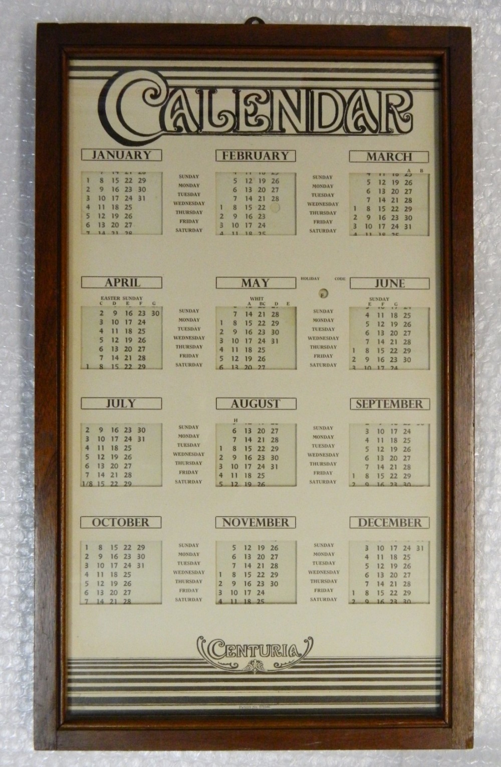 unusual perpetual calendar