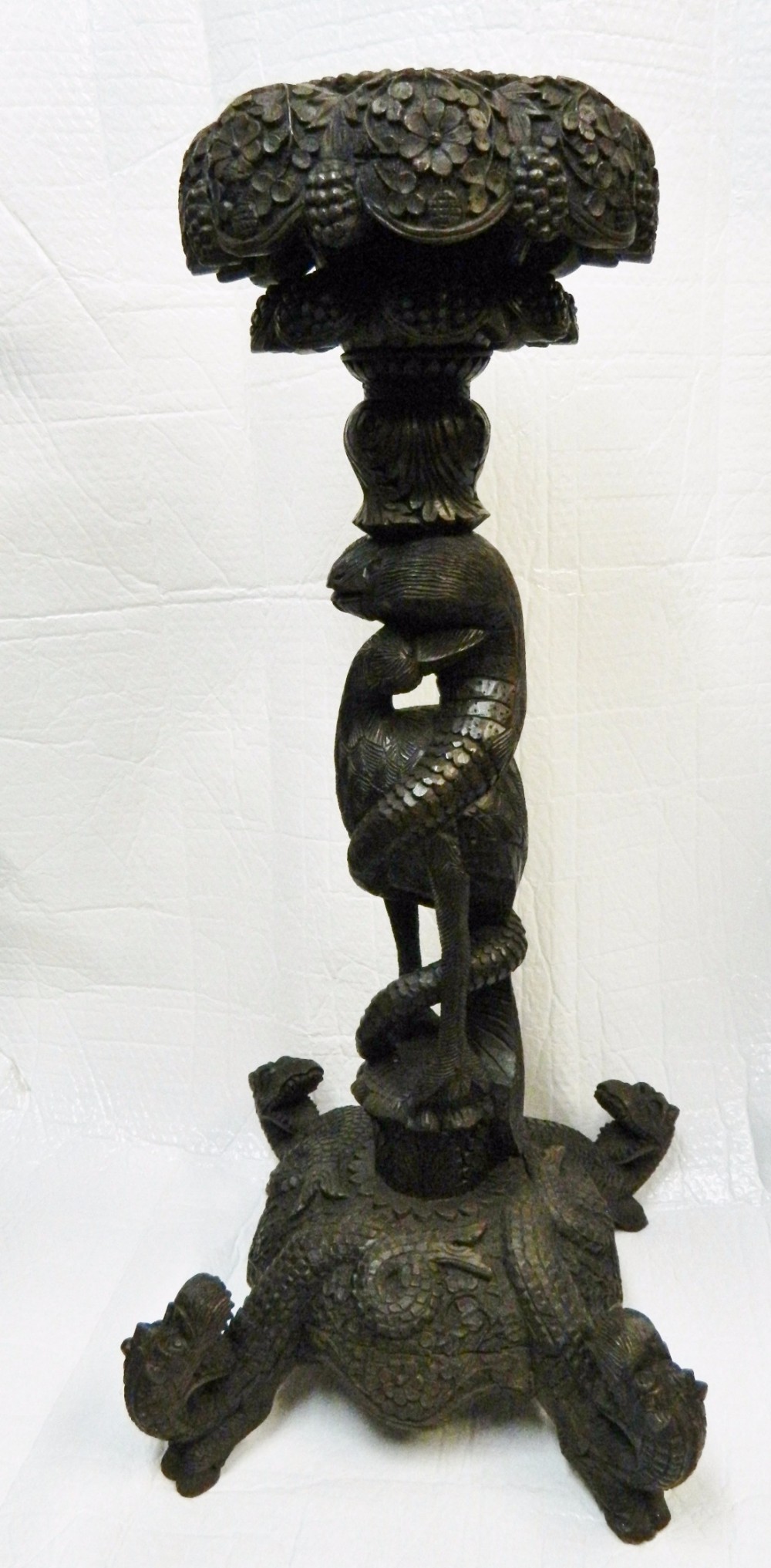 Burmese carved hardwood stand