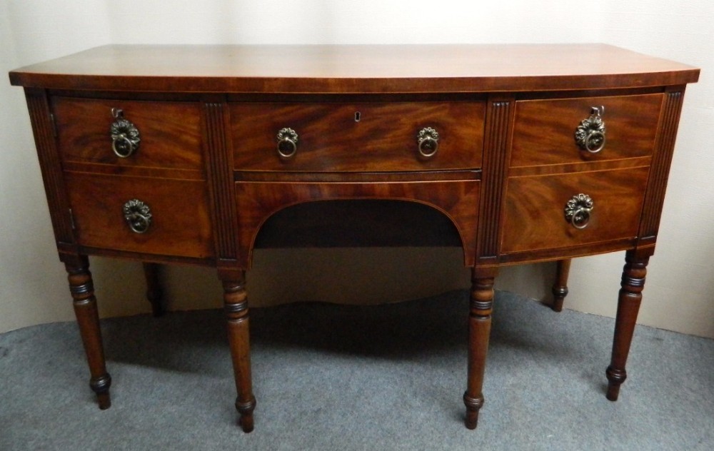Georgian mahogany bowfront sideboard