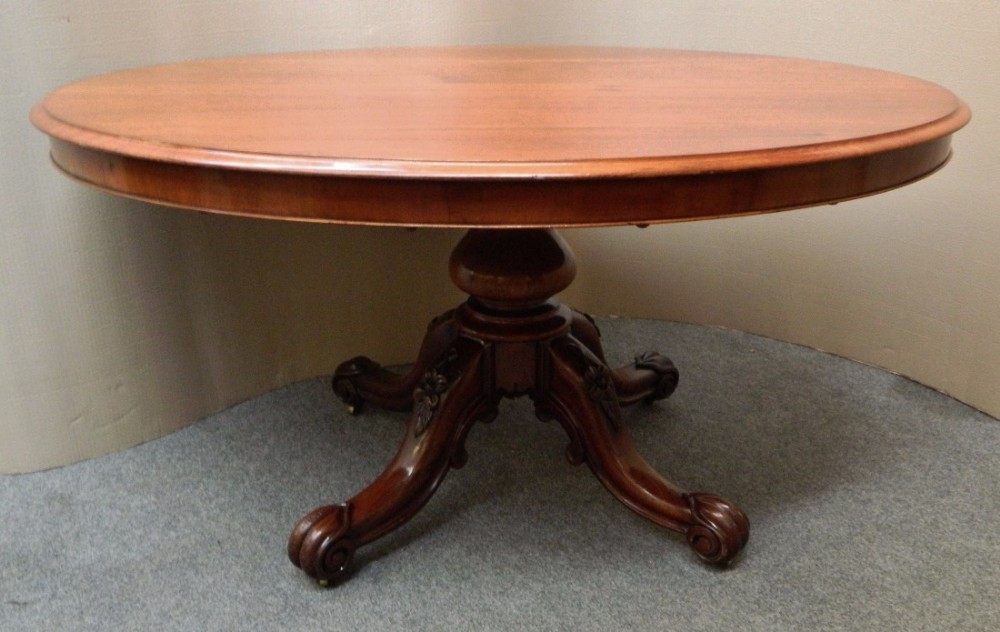 large mahogany tilt top breakfast table