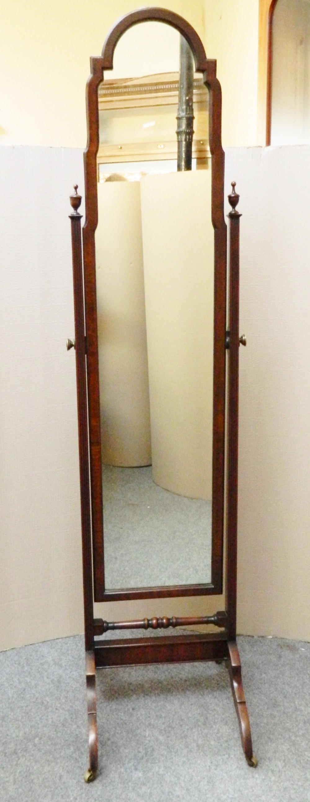 mahogany cheval mirror