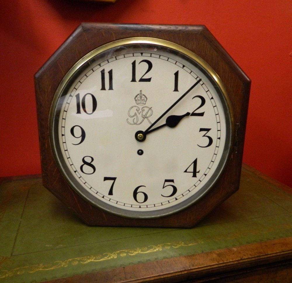 unusual twin faced fusee clock by Elliots of Croydon