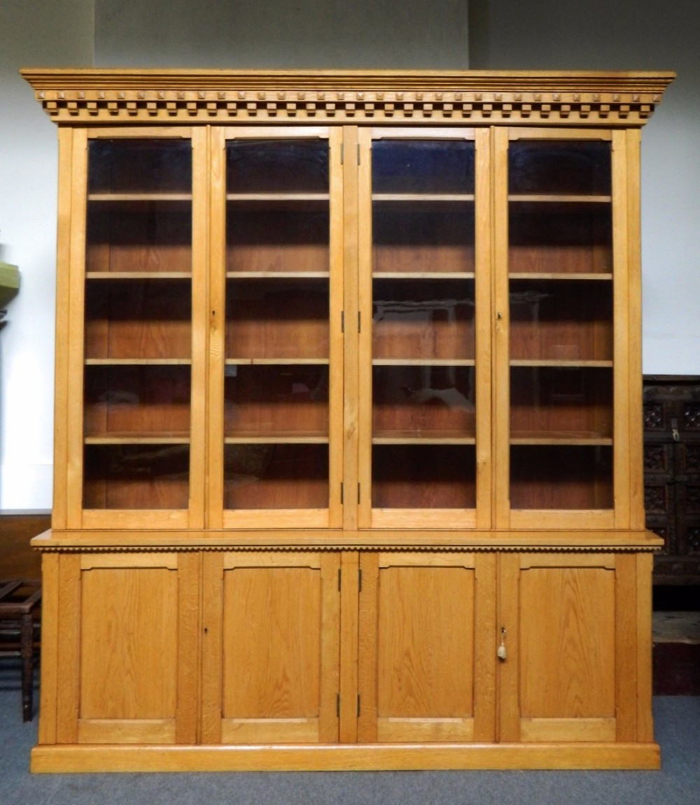 large oak bookcase