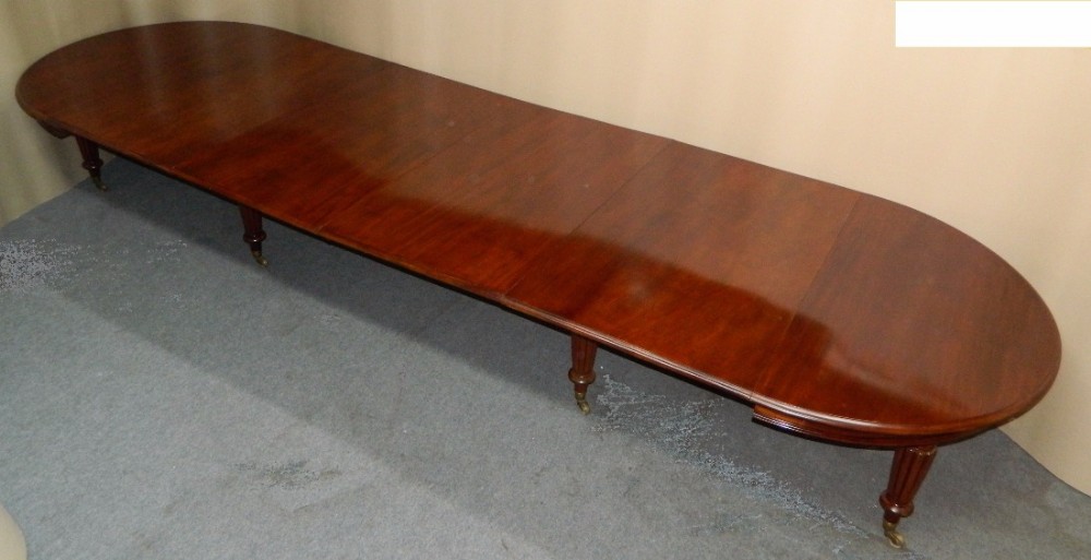 large 16' Regency mahogany dining table