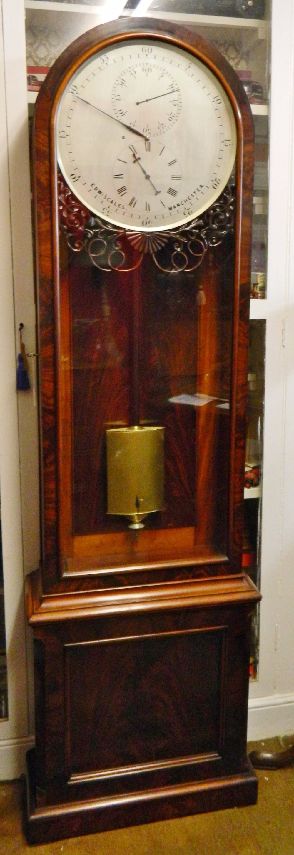 exceptional quality regulator longcase clock by Edward Scales, Manchester