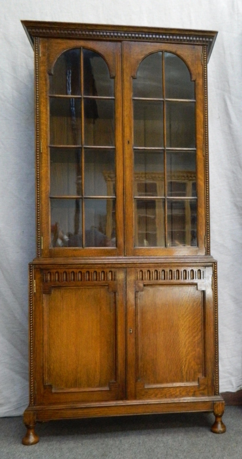 oak cabinet bookcase