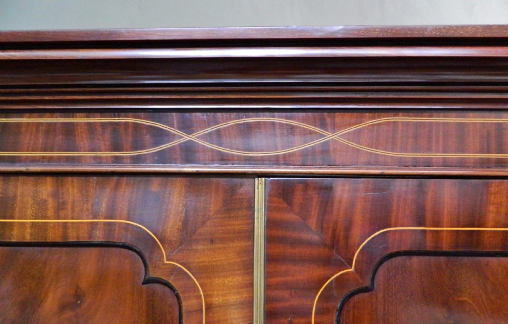 inlaid mahogany linen press View IV