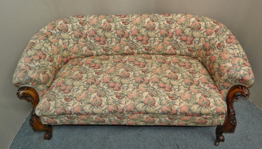Victorian carved rosewood sofa View IV