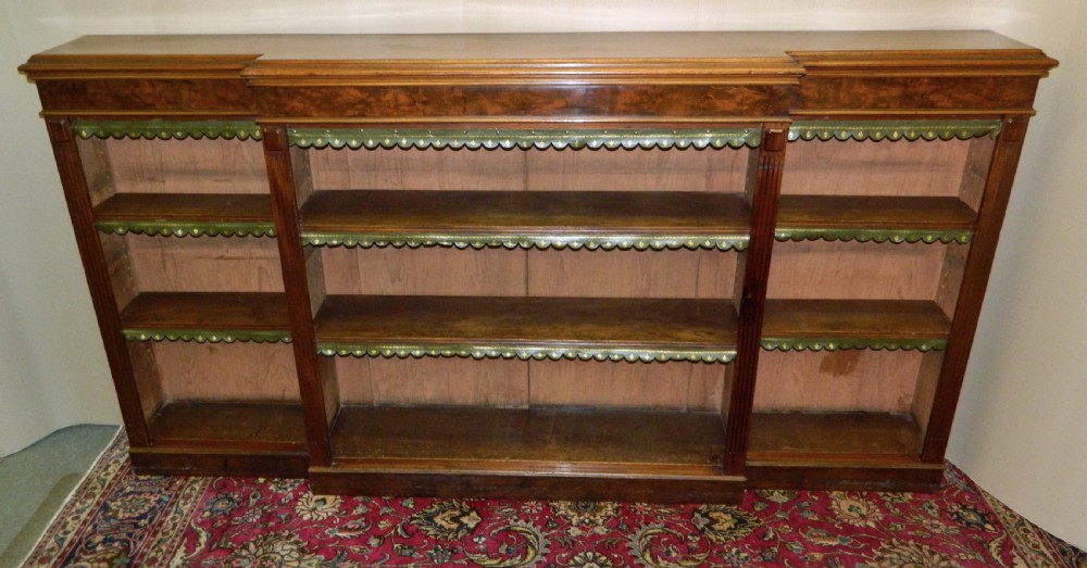 mahogany breakfront bookcase