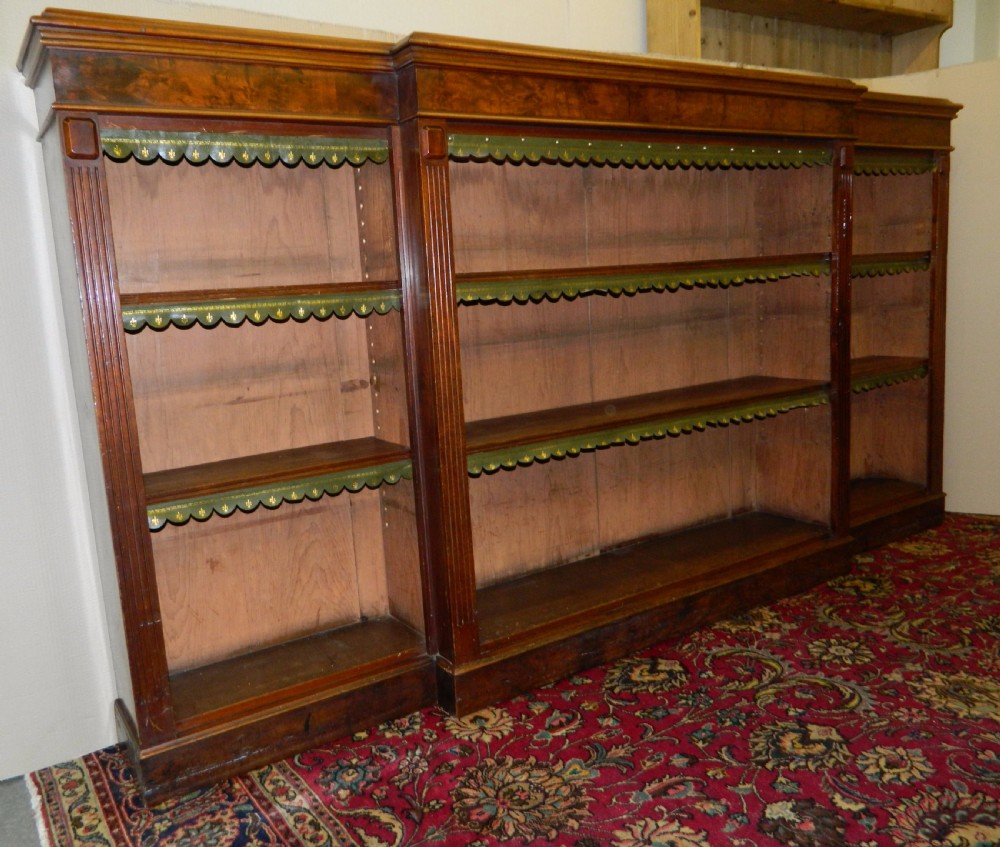 mahogany breakfront bookcase View II