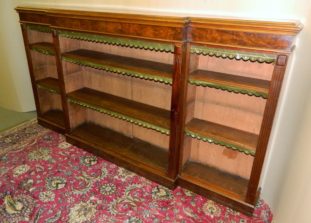 mahogany breakfront bookcase View IV