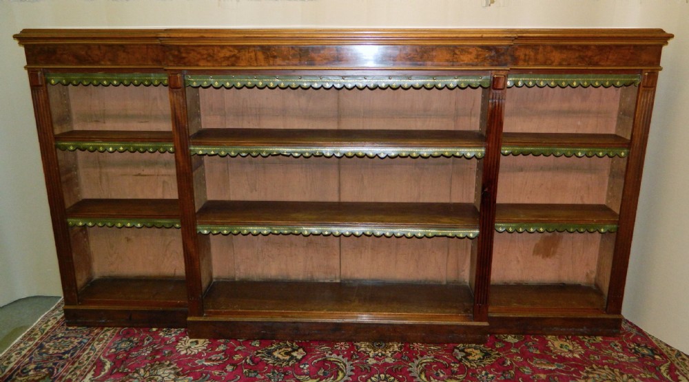 mahogany breakfront bookcase View V