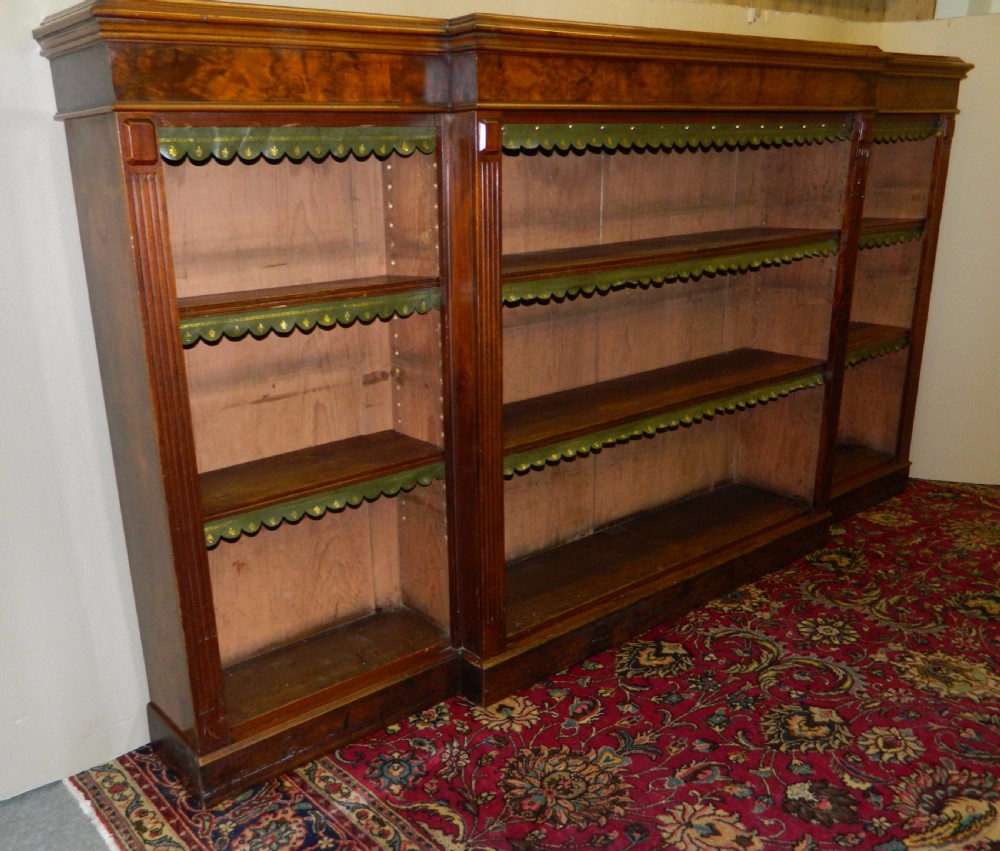 mahogany breakfront bookcase View VI