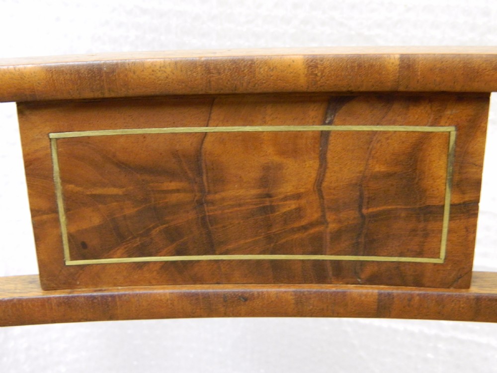 Regency mahogany brass inlaid armchair View VIII