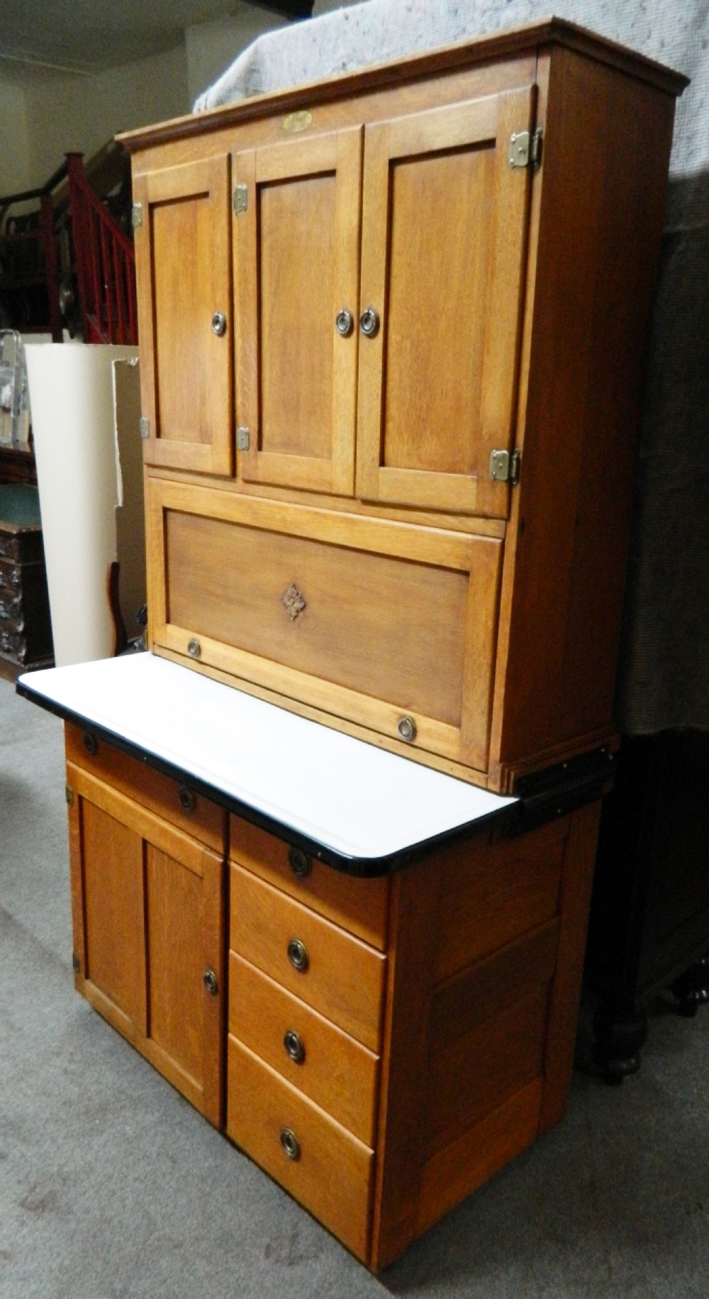 Oak Kitchen Cupboard Hoosier 501305 Sellingantiques Co Uk