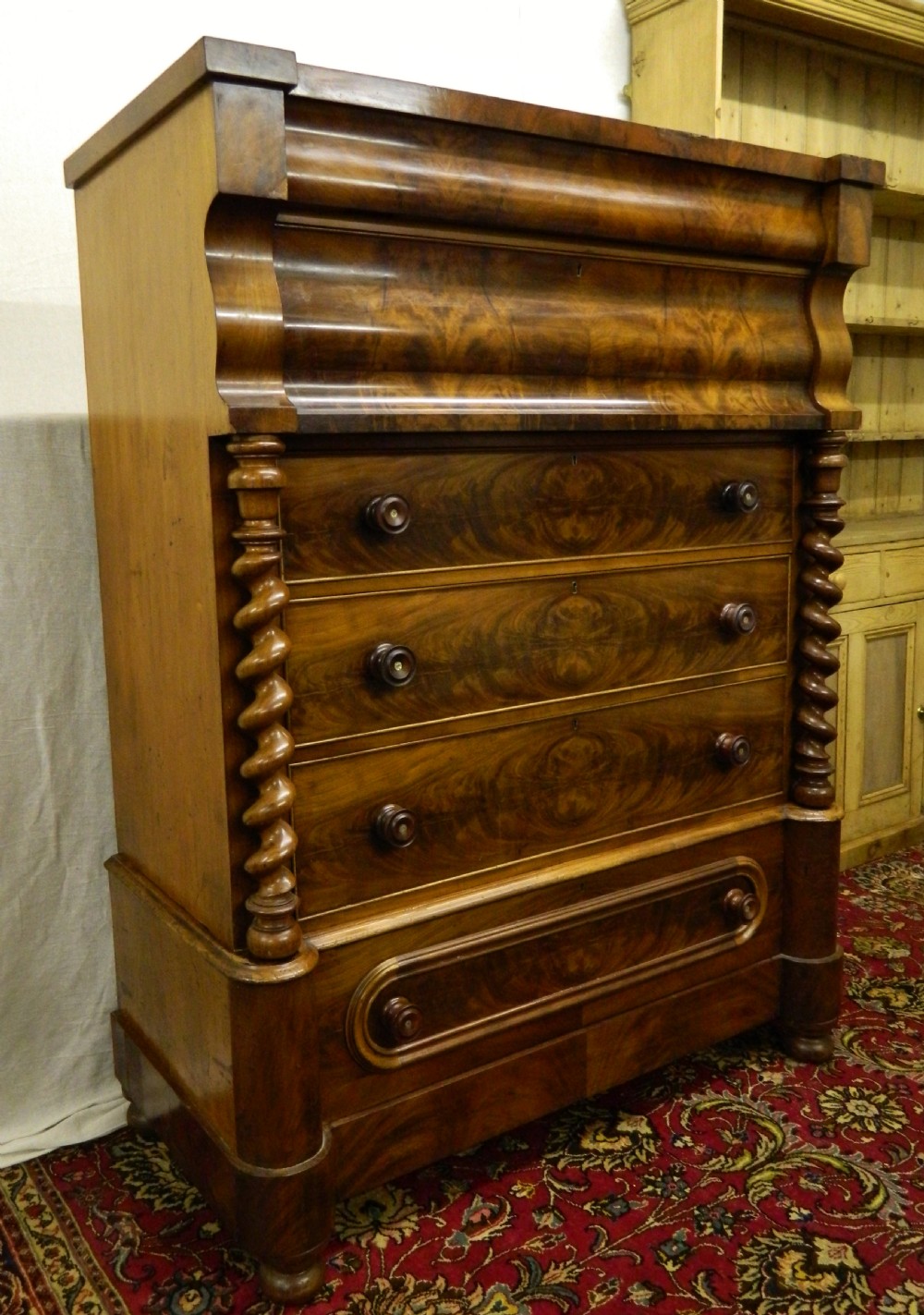 large mahogany chest of drawers View III