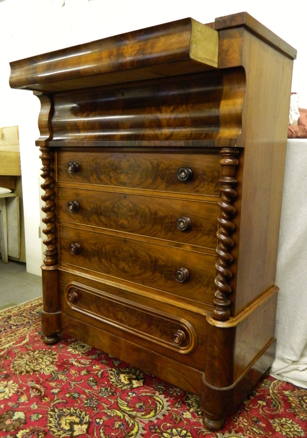large mahogany chest of drawers View V