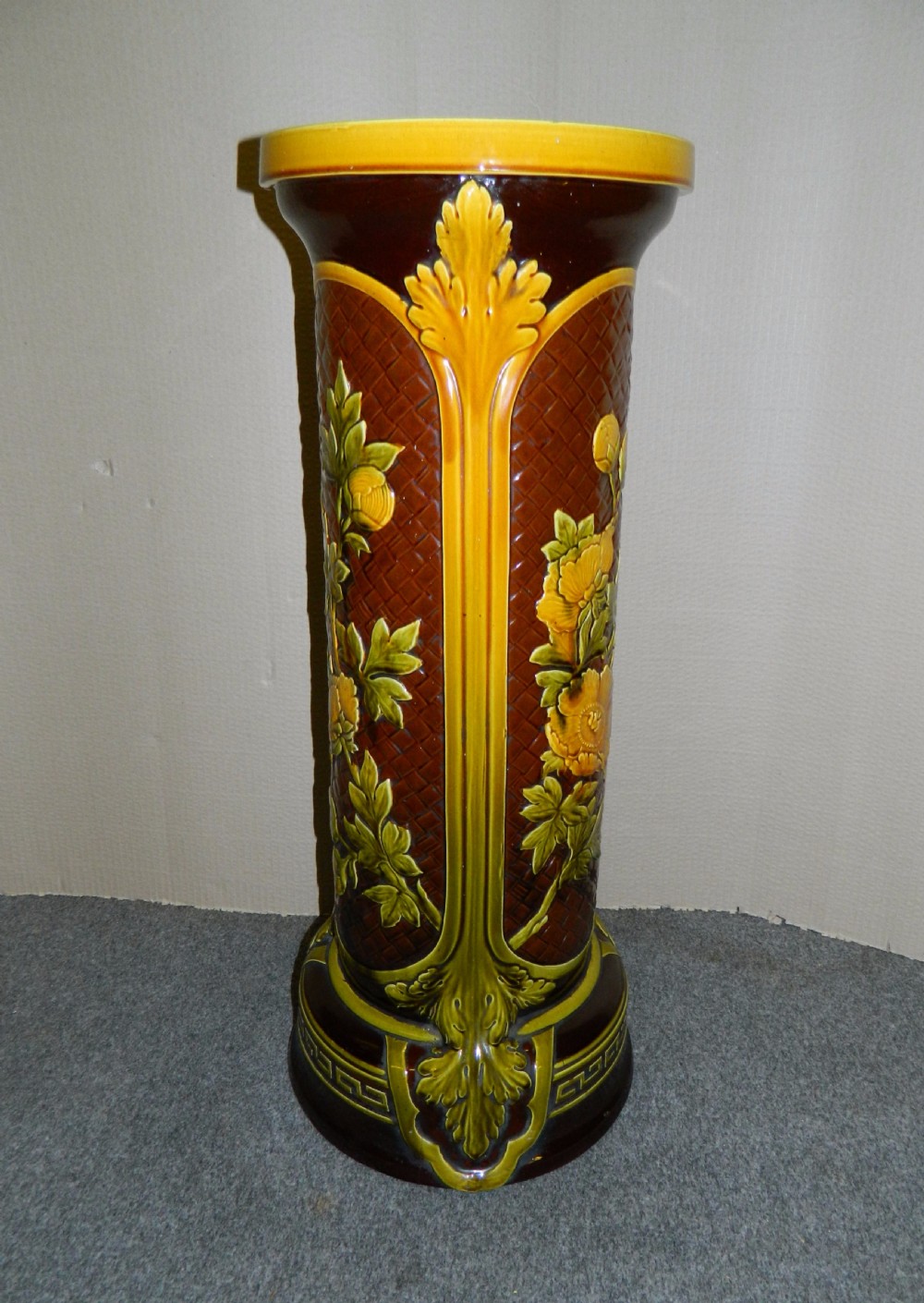 large majolica jardiniere on stand View IV