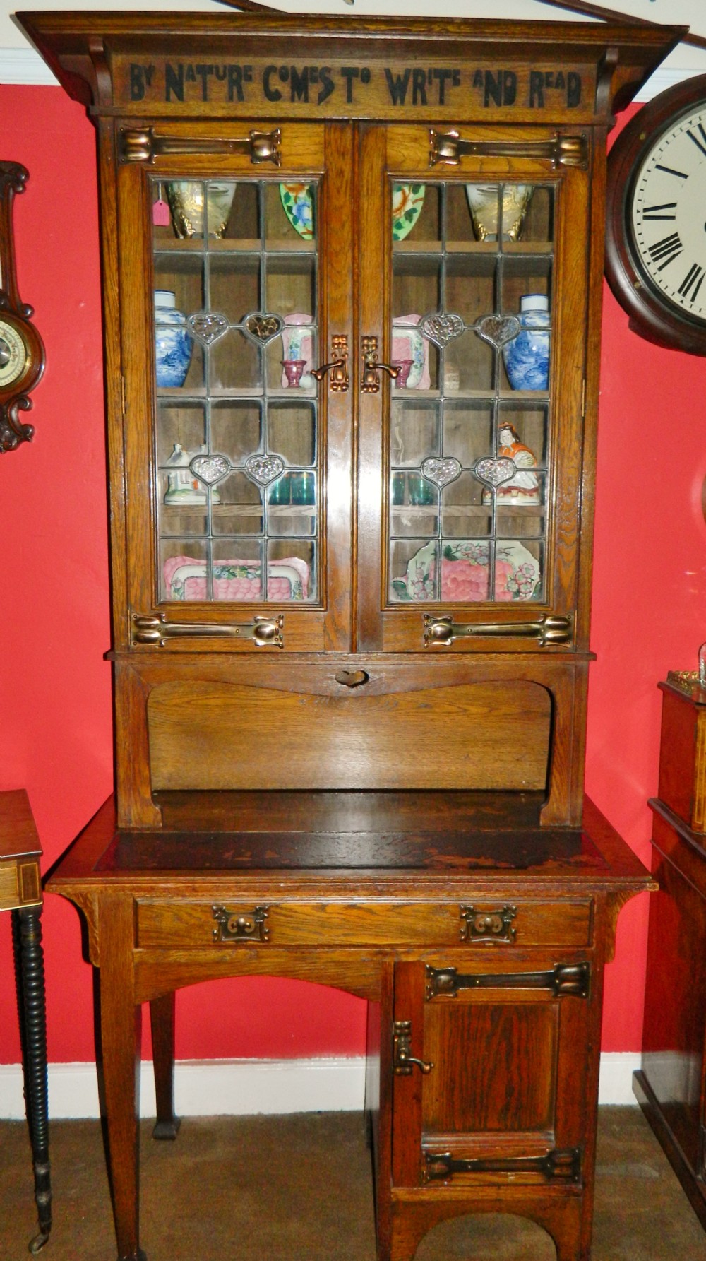Arts & Crafts oak bookcase