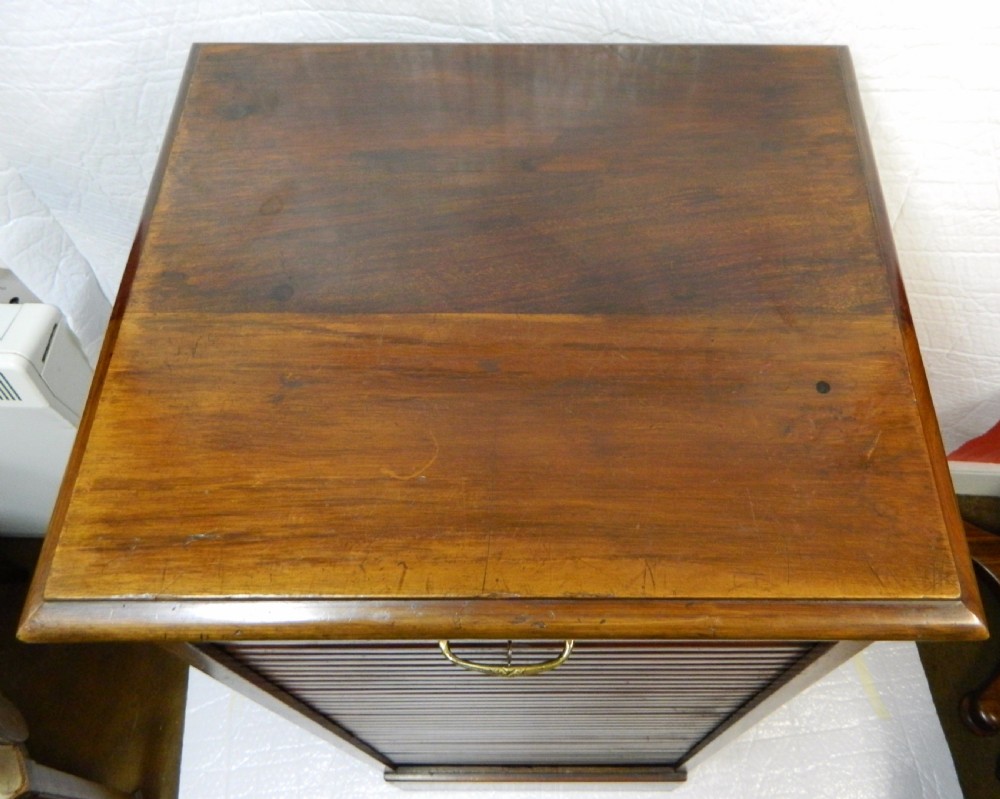 mahogany tambour front filing cabinet View IV