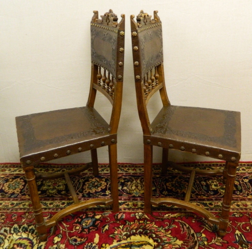 set of 6 Arts & Crafts dining chairs View V